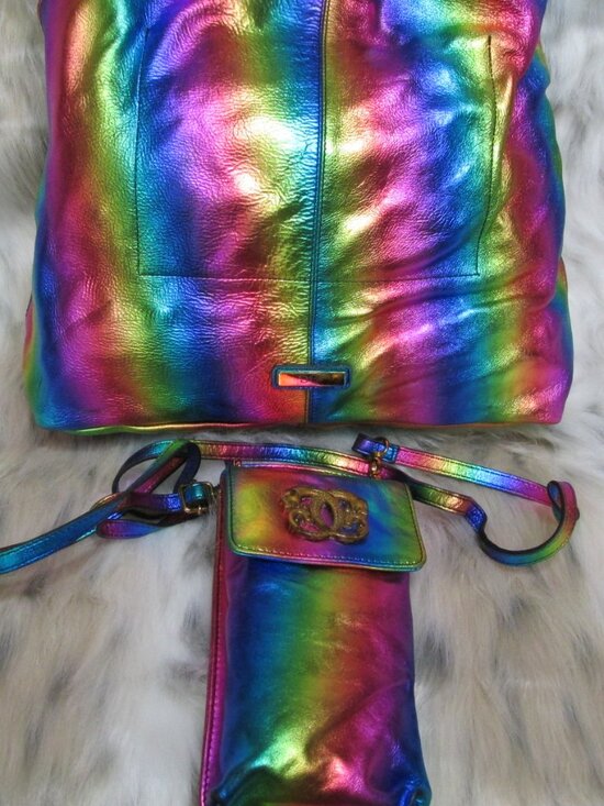 Handbags - P3369-Sharif Legacy Colorblock Hobo Bag & Wallet Phone Crossbody